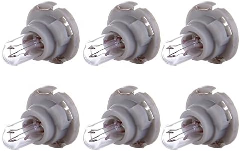 CCIYU 6 Pack Warm White T5/T4.7 Neo Wedge Halogen A/C LED Light Bulbs