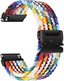 Nylon Cinturino per Huawei Watch GT6 Pro 46mm, 22mm Cinturino Intrecciato Elastico per Huawei Watch GT6/GT5/5 Pro/GT4/4 Pro/GT3/GT3 Pro/GT2/GT2 Pro/GT 2e/GT 46mm/Xiaomi Redmi Watch 5 Active/5 Lite
