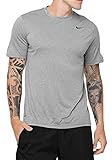 Nike Men's Legend 2.0 Short Sleeve Tee, Carbon Heather/Black/Black, 2X-Large