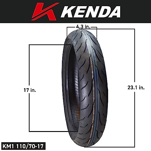 image for Kenda KM1 Sport Touring Motorcycle Tire Set 110/70-17 Front 190/50-17 
