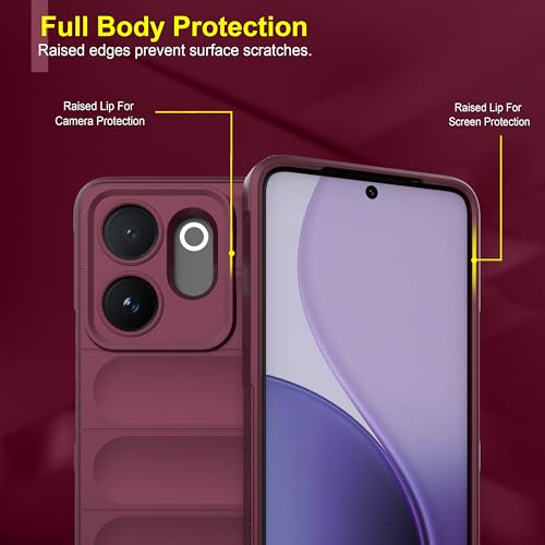 Image of Zapcase Back Case Cover for Vivo V60e | Compatible for Vivo V60e Back Cover | Liquid Silicon Magic Case with Camera Protection | Plum