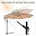 Patio Umbrella Cantilever Umbrella Offset Umbrella Market Umbrella Deck Outdoor 10' Hanging Umbrella with Base for Garden Backyard Poolside