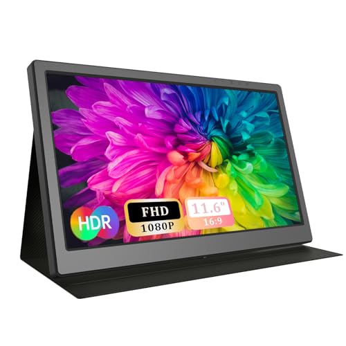 KALESMART 11.6" Portable Monitor, 1080P FHD USB-C & HDMI, IPS Display with Audio Output
