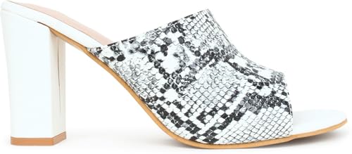 Image of Action Patent Leather Sandals| Pattern| Transparent Block Heel| Ankle Strap Black