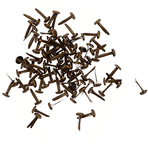 OSALADI 200Pcs Mini Brads Decorative Nails for DIY Supplies Craft Fasteners for Scrapbooking and Handicrafts and Antique Finish