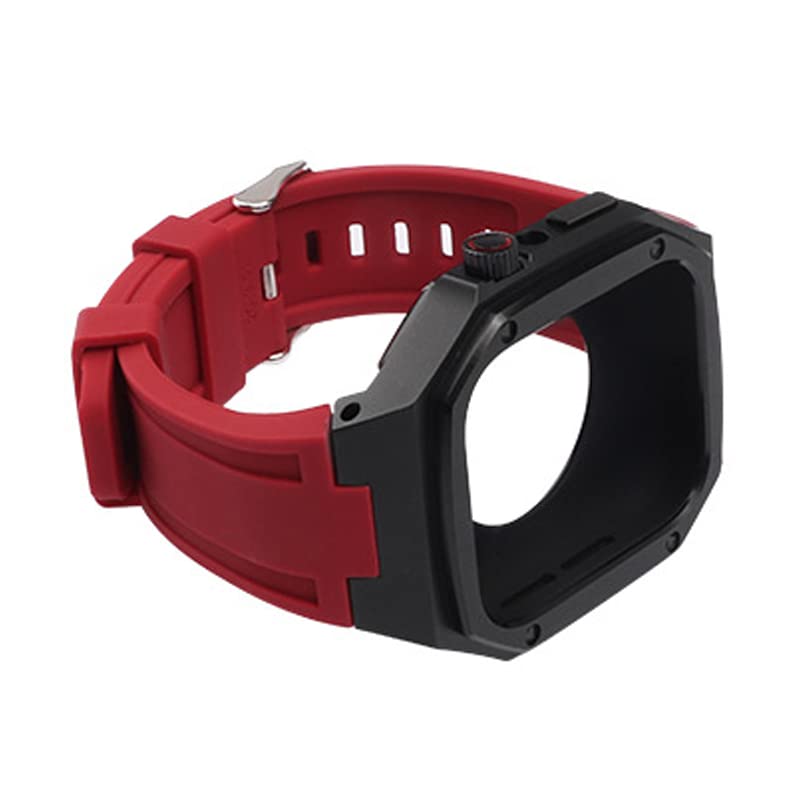 Kit de modification Apple Watch boîtier métal et bracelet silicone pour iWatch 8 7 SE 45mm 44mm