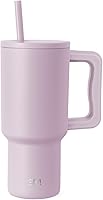 Vista 26 de Simple Modern - Vaso de 30 onzas con asa y tapa con pajita, taza de viaje de acero inoxidable aislada compatible con portavasos, colección Trek