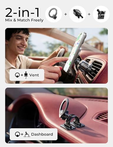 image for LISEN for MagSafe Car Mount [2026 Strong Magnets] Magnetic Phone Holde