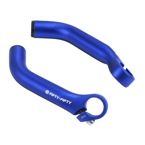 FIFTY-FIFTY Bike Bar Ends, Mountain Bike Handlebar Ends, Aluminium Alloy MTB Bicycle Bar Extender (Blue)