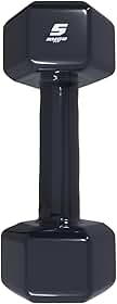 HALTER 5KG EMBORRACHADO SEXTAVADO PRETO