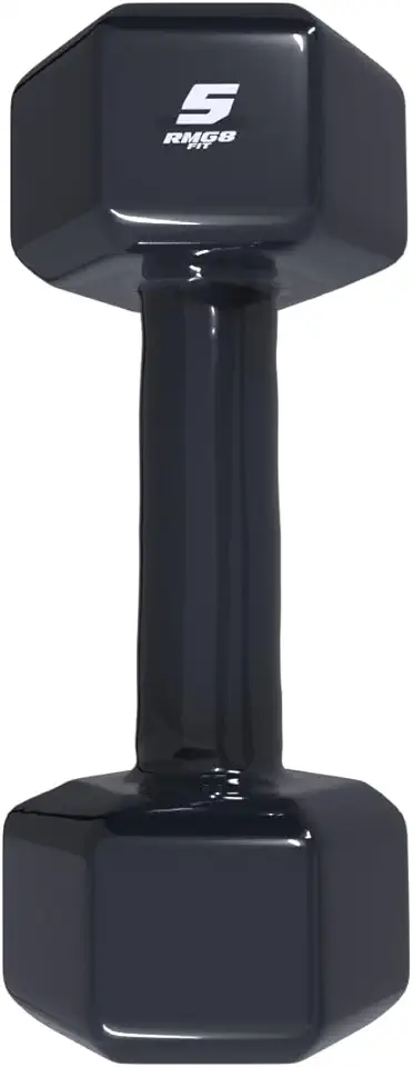 HALTER 5KG EMBORRACHADO SEXTAVADO PRETO