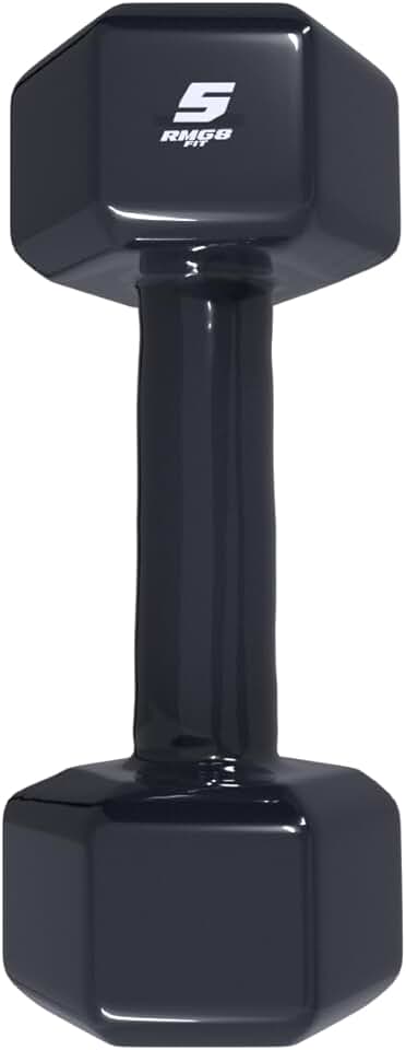 HALTER 5KG EMBORRACHADO SEXTAVADO PRETO