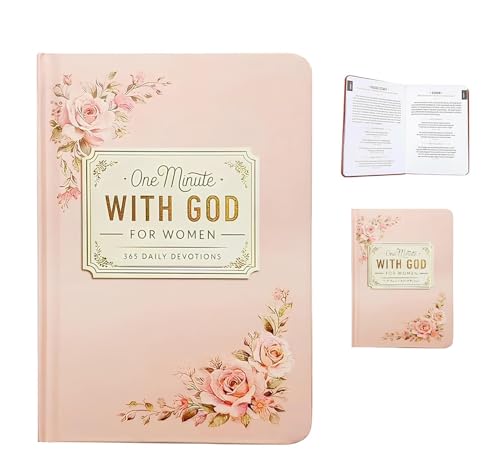 Image of One Minute With God for Women/Men, 365 Devotions, Christian Devotional Book, 1 Minute Daily Devotional for Women/Men, Prayer & Bible Reflection Book,Thickened Paper
