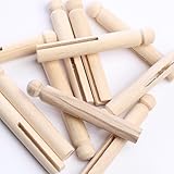 Factory Direct Craft Set of 24 Wooden Slotted Clothespins for Crafts, Doll Making, Party Favors and More | 3-3/4'L
