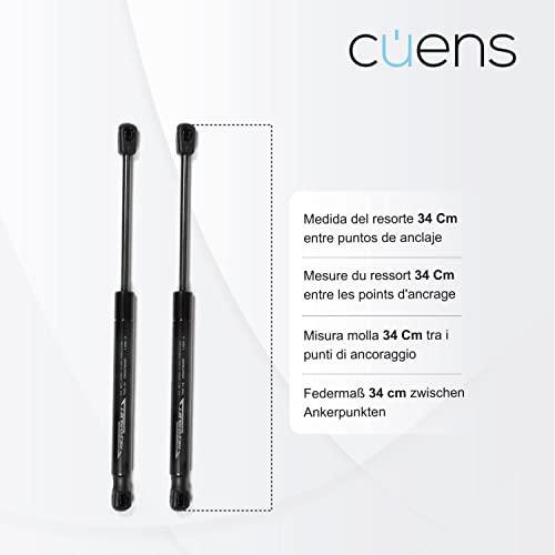 Miniatura 3 de Juego De 2 Amortiguadores O Resortes De Gas Para Canapé De 800n Esfera-Clip - Ideal Para Canapé De 90 Cm - Cuens