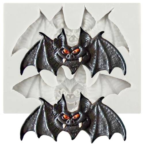 QDMOLDS Halloween Bat Silicone Fondant Molds Bat Chocolate Candy Mold