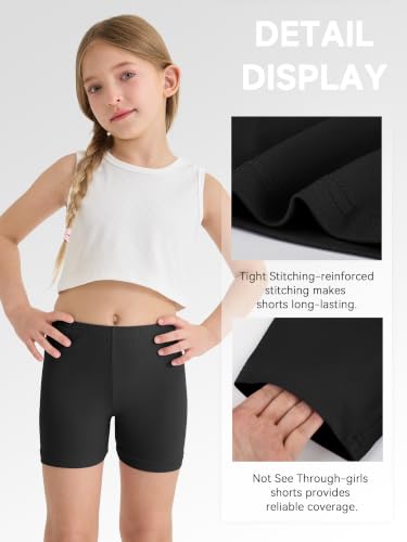 Image of 10 Pack Girls Dance Shorts Cartwheel Toddler Biker Under Dress Multi-Color Kids Bike Shorts Girls Clothes