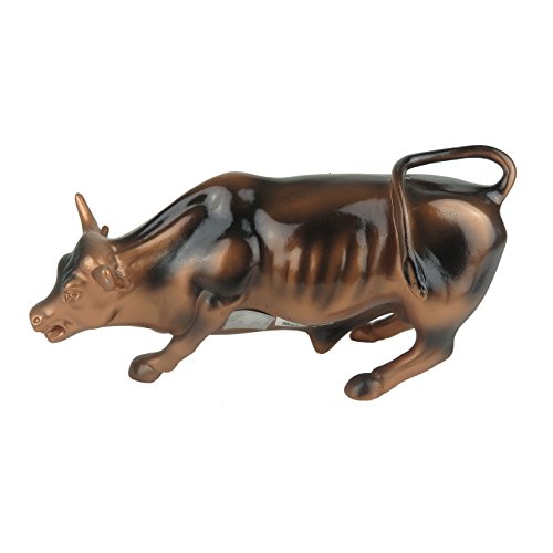 Estátua oficial licenciada de bronze Wall Street Charging Bull Stock Market NYC, Bronze, Small 3.5