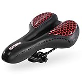 ✅ 【Más transpirable】 El diseño hueco en el medio hace que el asiento de la bicicleta sea más transpirable. Esto es importante para los ciclistas para reducir el calor y el sudor al andar largas distancias. El orificio pasante central alivia el estrés en las partes sensibles del cuerpo y proporciona una buena comodidad para el viaje mientras mantiene la ventilación.