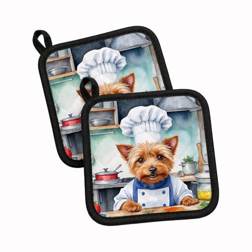 Caroline's Treasures Australian Terrier Set of 2 Kitchen Pot Holders