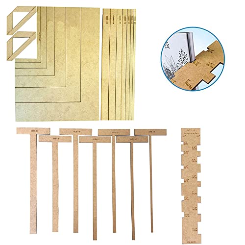 Kit Gabarito Regua Fio Cabelo Esquadros T Cartonagem Wire O