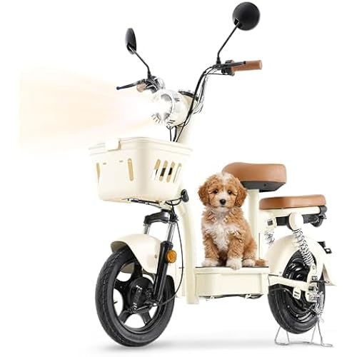 Electric Scooter with Seat, 1200W Powerful Motor, 62 Miles Long Range, 28MPH Top Speed, 14"*2.5" Vacuum Pneumatic Tires Escooter for Adults, Dual Suspension, NFC Start with Basket Scooter for Commuter