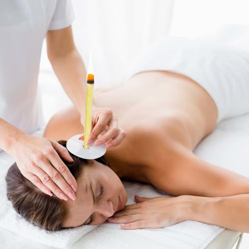 Ohrenkerzen, ohrenkerzen zur reinigung ohrenschmalz,ohrkerzen ear wax removal,ohrenschmalz entferner kerzen,ohrkerzen zur reinigung,bienenwachs 10 Stück mit 5 Schutzscheiben + 10 Wattestäbchen
