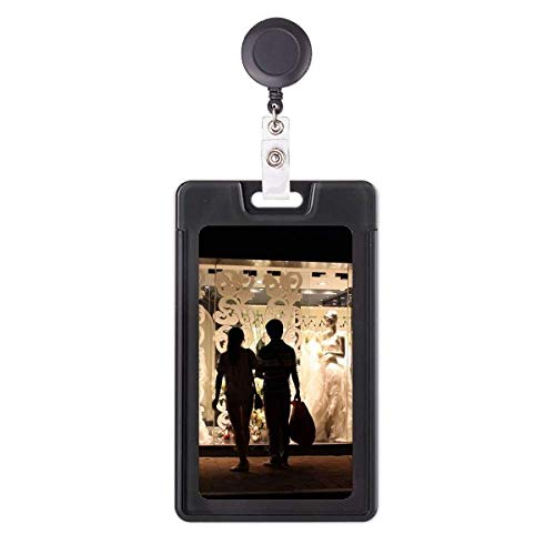 Porte-badge rétractable mariage enrouleur carte amoureux photo de nuit
