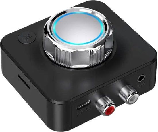 Récepteur Bluetooth 5.0 adaptateur sans fil avec port RCA AUX 3.5mm et carte MicroSD
