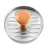 Moule à viande hachée : en acier inoxydable et en bois, et presse à hamburger