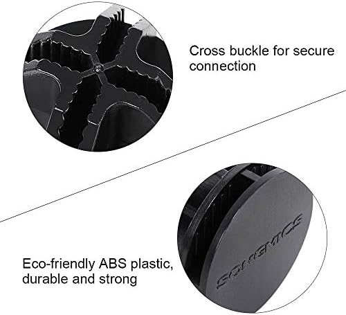 MaYuLa 40Pcs Wire Cube Storage Black Plastic Cube Connectors C&C Grid Connectors Modular Storage Cubes Interlocking Connectors for DIY Shelving and Cabinet Modular Organizer Closet Clasp Buckle