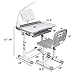 Baby Joy Kids Desk and Chair Set, Height Adjustable Child Desk Set w/Bookstand, Tilt Desktop, Metal Hook, School Student Study Desk Chair for Boys & Girls (Gray)