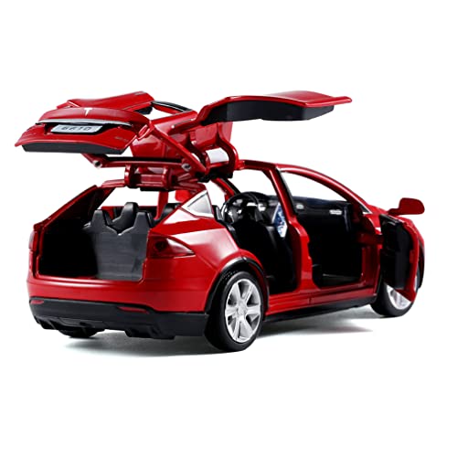 1/32 Model X Metal Die Casting Toy Car For 3 To 12 Year Old Boy Pull Back Car Toy With Sound And Lights (Red) #TOP1