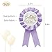 YHEZXUN Birthday Girl Tinplate Badge Pin Purple Satin Fabric Happy Birthday Themed Button Pin Party Decorations Award Ribbon Badge Pin
