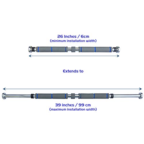 Garren Fitness Maximiza Pull Up Bar - Doorway Pullup Bar/Chin up Bar with 3 Sets of Screw-in Heavy-Duty Door-Mounts, 26… - Image 3