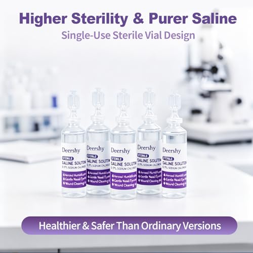 Saline Solution 0.9% Sodium Chloride, 5ml Single-Use Vials (30 Pack), Gentle Cleansing for Nose, Eyes, Ears & Skin, for Babies, Kids & Adults — view 6