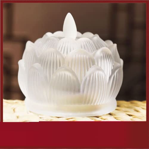 XIALON 1 Pair 7.5cm Electronic Candle Lamp Lotus Lamp Buddha's Front Lamp LED Supply Buddha's Permanent Light