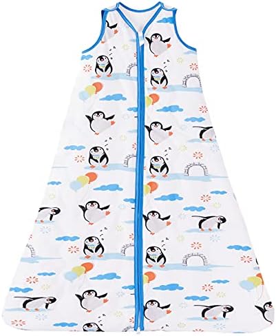 Chilsuessy Baby Sleeping Bag 2.5 tog Toddler sleeping bag 100% Cotton Nursery Bedding Kids Wearable Blanket Sleeping Sack for Infant Boys Girls suitable All Year Round, Forest animals, 130cm/4-6 Years