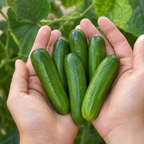 Mini Me Cucumber Seeds for Planting – 10+ Premium Mini Vegetable Garden Seeds – High-Yield Compact Cucumbers for Containers, Raised Beds & Backyard Gardens – Grow Your Own Fresh Food
