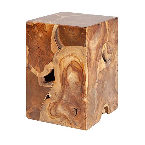 invicta INTERIOR Massiver Beistelltisch Square 30cm Teakholz Würfel...