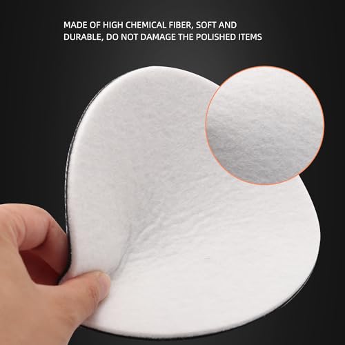 Glass Polishing Pad, SPTA 5 Pcs 5''(125mm) Car Glass Polishing Discs Microfiber Polishing Buffing Pad, Scratch Removal Kit for Correct Damaged Window Cleaning, Removing Stubborn Waterspots by SPTA - Used condition - Image 4