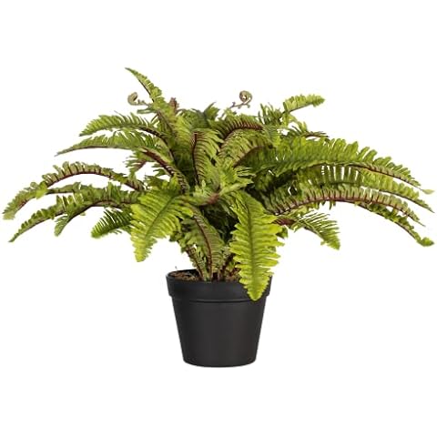 Blooming Artificial Artificial Plant, Realistic Indoor Fake Plant in Pot, Artificial Boston Fern Plant, Make Your Life Easier, Perfect for Bringing Life to Indoor Spaces (50cm) Cover