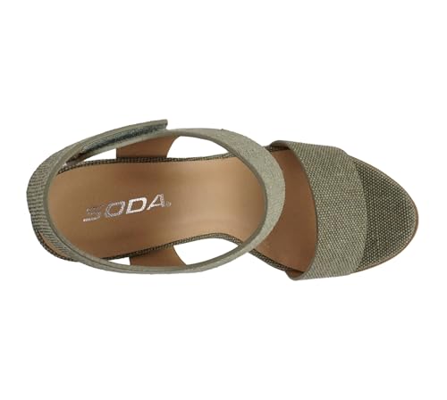 Image of Soda Wait-A ~ Women Open Round Toe Chunky Heel Ankle Strap High Heel Dress Sandals
