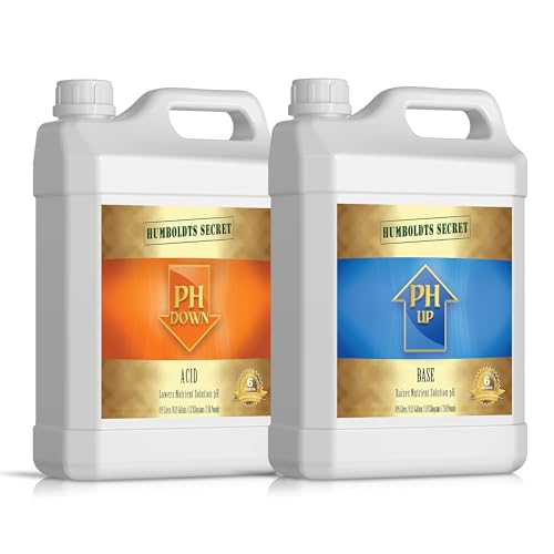 Humboldts Secret pH Up and pH Down Control Kit | Liquid Nutrient Solution Balancer for Plants | for Soil, Hydroponic, Coco, and DWC Systems | Supports Nutrient Absorption and Growth | 2.5 Gallon - Best pH Down Solutions