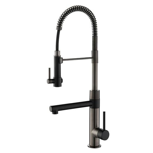 Kraus KPF-1603BG Artec Pro 2-Function Commercial Style Pre-Rinse Kitchen Faucet with Pull-Down Spring Spout and Pot Filler, 24.75 Inch, Brushed Gold