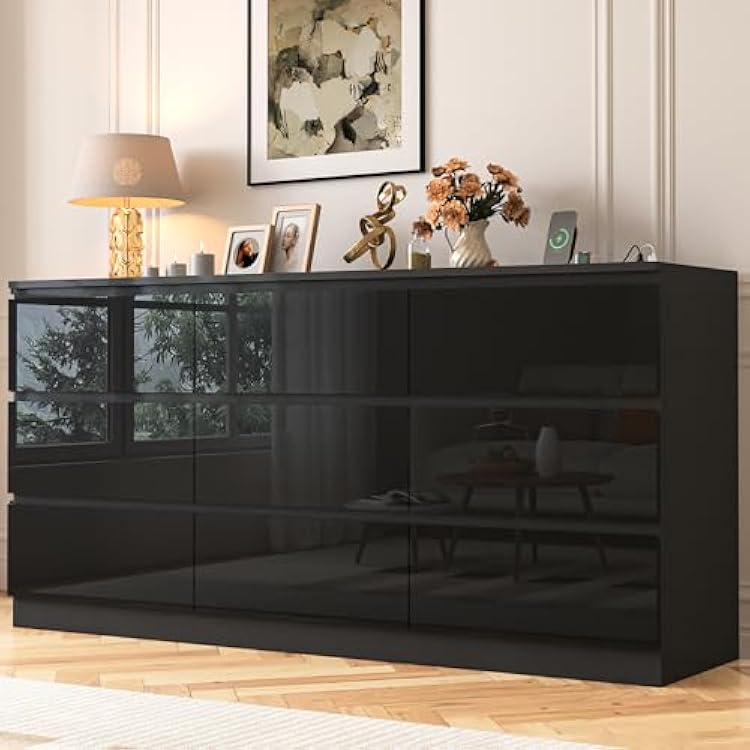 70 INCH 9 Drawers Dresser with Power Outlet, Wide Zambia