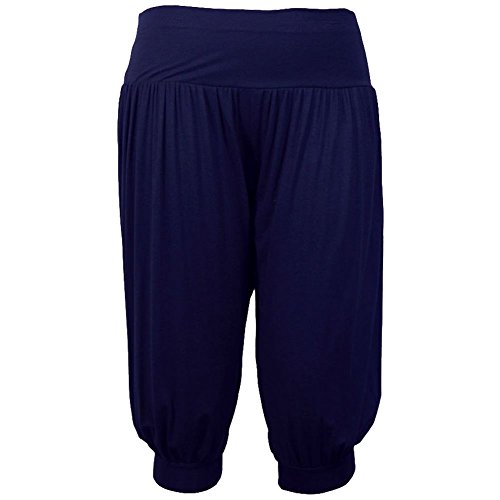 Legging 3/4 ali baba à revers élastiques coupe baggy fluide et légère