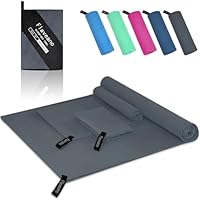 Flaveano Mikrofaser Handtuch Schnelltrocknend, Reisehandtuch 3er Set (180x90cm, 80x40cm, 50x30cm), Outdoor Handtuch, Badetuch, Handtücher, Sporthandtuch, Strandtuch