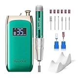 MelodySusie Professional Clip-On Rechargeable Nail Drill with Premium Motor,MB450C 35000RPM Vintage-Style E-File with Max Torque and Extended Lifespan for All Manicure Shaping, Gel Removal & Salon Use