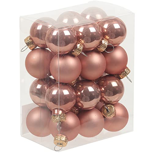 Kleine Baumkugeln aus Glas Ø 2 cm/2,5 cm/3 cm - Christbaumkugeln Baumschmuck Christbaumschmuck Weihnachtsbaumschmuck Weihnachtsbaumkugeln (Koralle, 2,5 cm)